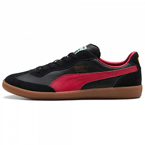 PUMA Liga Low Top Casual Shoes Unisex Black Red