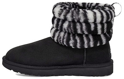 UGG Fluff Mini Quilted Leopard Zebra Women's