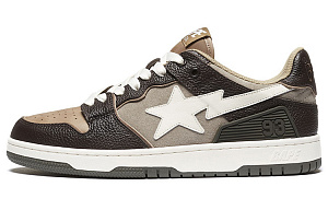 A BATHING APE SK8 Sta Stylish Skateboarding Shoes Women's Brown