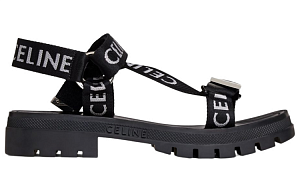 CELINE Leo Strappy Sandal Black White 1 2612141