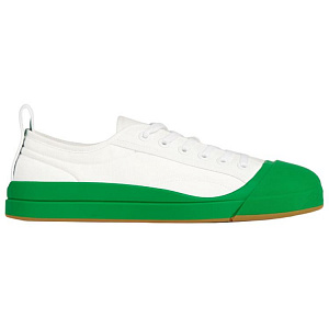 Bottega Veneta Vulcan Low Top Stylish Skateboarding Shoes Women's White Green 1 2612151