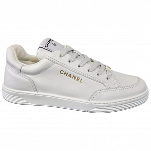 CHANEL Abrasion Resistant Low Top Skateboard Shoes Women's White 1 2612401