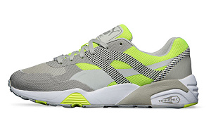 PUMA R698 Progressive Lace Up Running Shoes Grey/Green