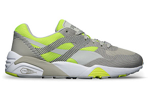 PUMA R698 Progressive Lace Up Running Shoes Grey/Green 1 2612631