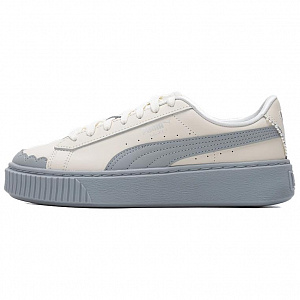 PUMA Basket Platform Shoes 'Pearl White Blue' Women's
