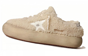 Golden Goose Women's Space Star 'Beige Shearling'
