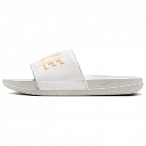 Nike Offcourt Slip-Resistant Odor-Resistant Slide Slippers Women's White Orange