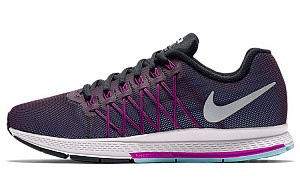 Nike Air Zoom Prestige Running Shoes Women's Low-Top Black Purple