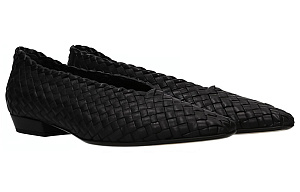 Bottega Veneta Almond Casual Single Shoes Low Heel Women's Black 1 2613477