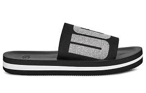 UGG Zuma Metallic Graphic Black Slippers Women's 1 2613482