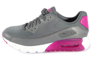 Nike Air Max 90 Low Top Casual Running Shoes Men's Gray Pink