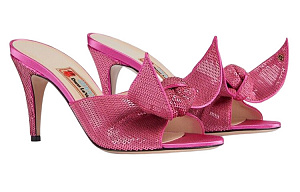 GUCCI Quick Dry Slide Slippers Women's Fuchsia Year Of The Rabbit Limited Edition 1 2613780