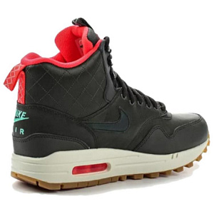Nike Air Max 1 Mid Sneakerboot Reflect Sequoia/Black Bright Crimson Mint Women's 1 2613849