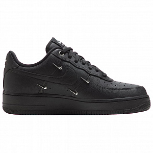 Nike Air Force 1 Low '07 Lx Black Silver Mini Swoosh Women's 1 2613983