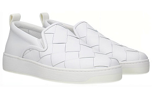 Bottega Veneta Stylish Skateboarding Shoes Men's White 1 2614400