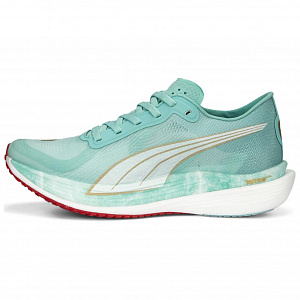 PUMA Deviate NITRO Durable Breathable Low-Top Running Shoes Women's Coral Green