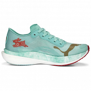 PUMA Deviate NITRO Durable Breathable Low-Top Running Shoes Women's Coral Green 1 2614510