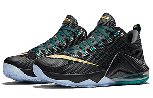Nike Lebron 12 Cushioning Anti-Slip And Wear-Resistant Low-Top Basketball Shoes Men's Black 1 2615138