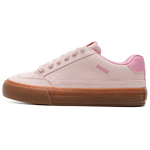 PUMA Court Classic Collection Vulc Wear resistant And Lightweight Low Top Skateboard Shoes Women's Pink