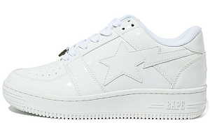 A BATHING APE STA Low Stylish Skateboarding Shoes Men's White