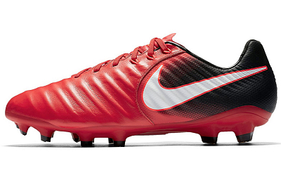 Nike TIEMPO LEGACY 3 Cushioned Anti-Slip And Wear-Resistant Lightweight Soccer Shoes Men's Red Black