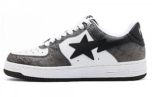 A BATHING APE STA Wear-Resistant Low-Top Skateboard Shoes Women's Black White