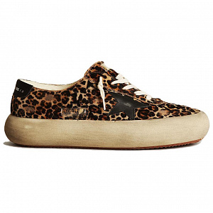 Golden Goose Space-Star Stylish Skateboarding Shoes Men's Beige Brown Vintage Version 1 2615465