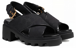 GUCCI One Strap Sandals Women's Black 1 2616281