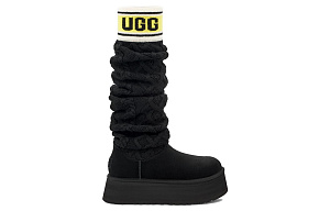 UGG Classic Sweater Letter Tall Boot Black Women's 1 2616517