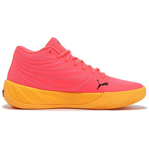 PUMA Court Pro Cushioning And Breathable Mid Top Basketball Shoes Unisex Red Black Yellow 1 2616920