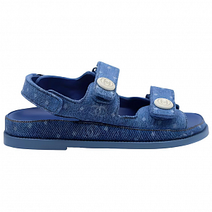 CHANEL Beach Sandals Women's Denim Blue 1 2616930