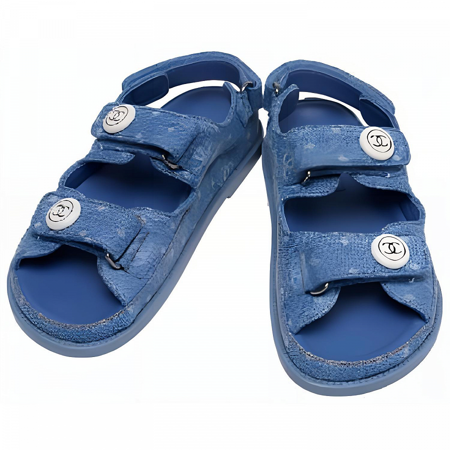 CHANEL Beach Sandals Women's Denim Blue купить в интернет-магазине Yoocart с быстрой доставкой по России.
