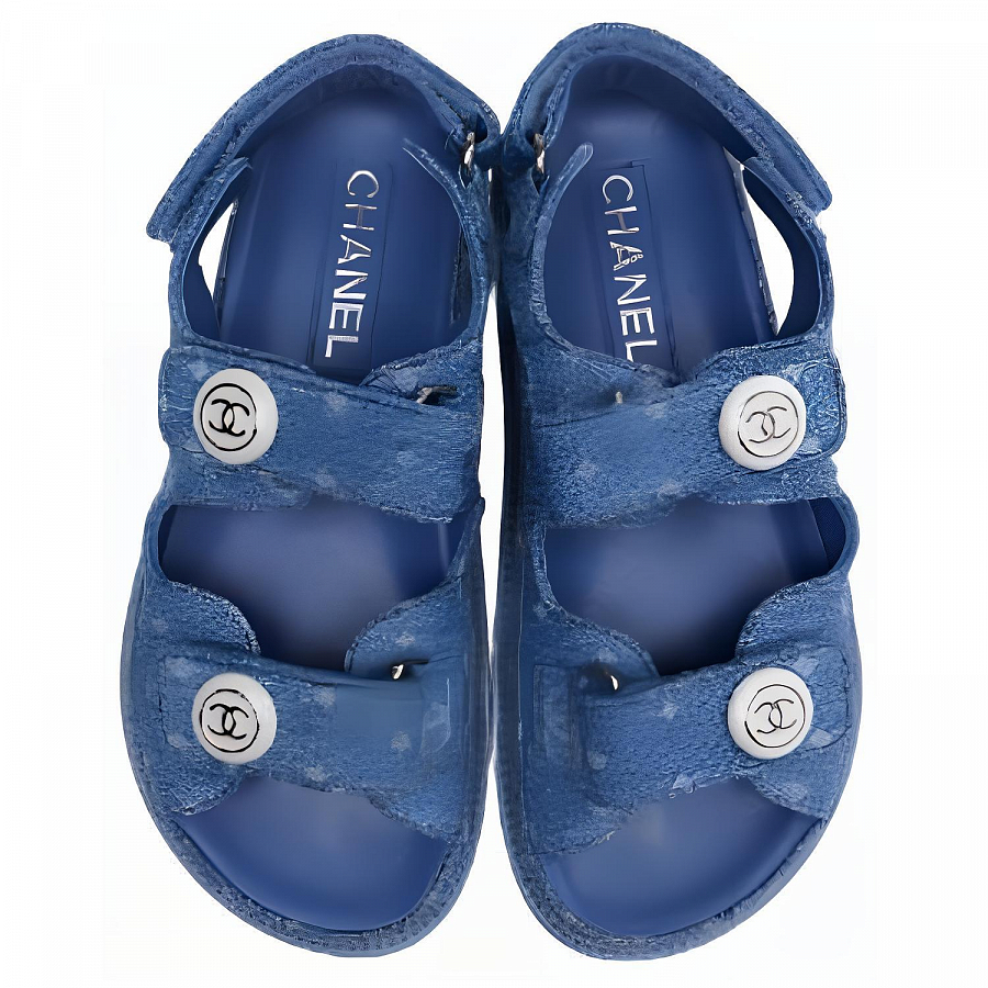 CHANEL Beach Sandals Women's Denim Blue купить в интернет-магазине Yoocart с быстрой доставкой по России.