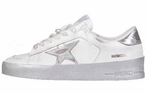 Golden Goose Stardan White Silver-tone Women's