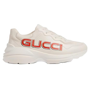 GUCCI Rhython Leather Sneaker 'Ivory Demetra' 1 2617314