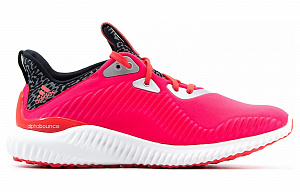 Adidas AlphaBounce J Cushioned Wear-Resistant Slip-Resistant Low-Top Running Shoes Women's Red Black 1 2617349