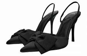 ZARA Slim Heel High Heels 10cm Women's Black 1 2618443