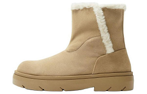 ZARA Short Snow Boots Men's Zebra Print Brown Yellow