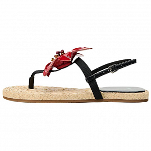 ZARA Strap Sandals 1.5cm Women's Red