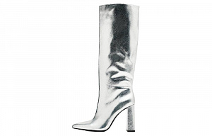 ZARA Knee high Boots 10cm Women's Silver
