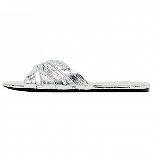 ZARA Slide Slippers Women's Silver