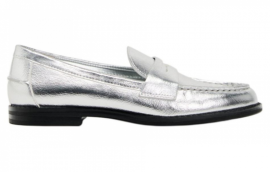ZARA Loafers Women's Silver купить в интернет-магазине Yoocart с быстрой доставкой по России.