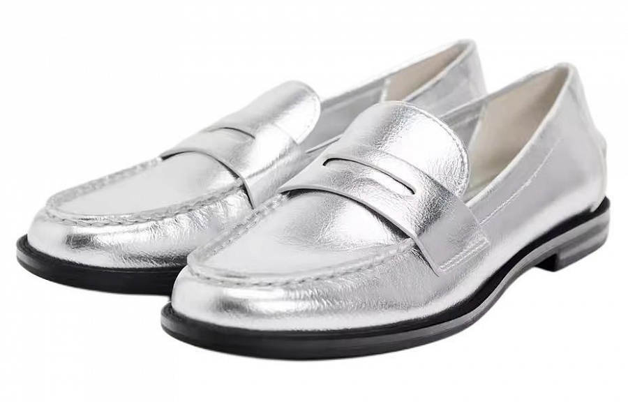 ZARA Loafers Women's Silver купить в интернет-магазине Yoocart с быстрой доставкой по России.