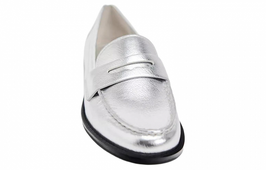 ZARA Loafers Women's Silver купить в интернет-магазине Yoocart с быстрой доставкой по России.