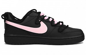 Nike Court Borough Sleeping Girlish Vlad Slip Resistant Low top Skateboard Shoes GS Black Pink 1 2619065