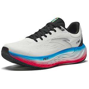Anta Abrasion Resistant Low Top Long Distance Running Shoes Men's White Blue Red 1 2619395