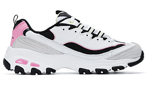 Skechers Milk Tea Bear Support Balance Low-Top Chunky Sneakers Women's Black Pink Multicolor 1 2620081