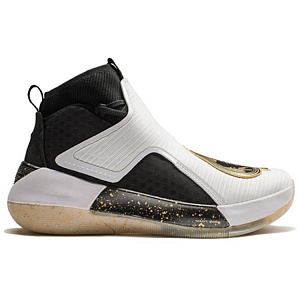 LiNing YuShuai 12 Anti-Slip Wear-Resistant High-Top Basketball Shoes Men's Black Gold 1 2620488