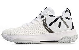 LiNing Non-attack Cushioning Anti-Slip And Wear-Resistant High-Top Basketball Shoes White Black