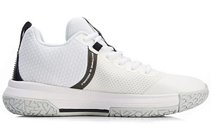 LiNing Non-attack Cushioning Anti-Slip And Wear-Resistant High-Top Basketball Shoes White Black 1 2620717